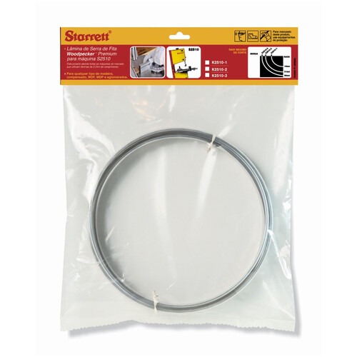 Lâmina para serra de fita S2510 2,24 m 4 dentes - Woodpecker Premium Lâmina para serra de fita S2510 2,24 m 4 dentes - Woodpecker Premium