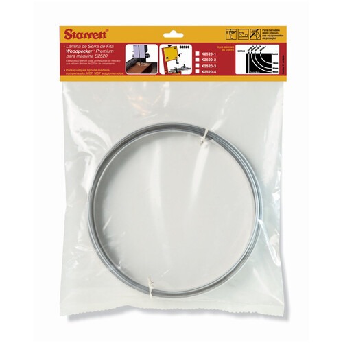 Lâmina para serra de fita S2510 2,24 m 4 dentes - Woodpecker Premium Lâmina para serra de fita S2510 2,24 m 4 dentes - Woodpecker Premium