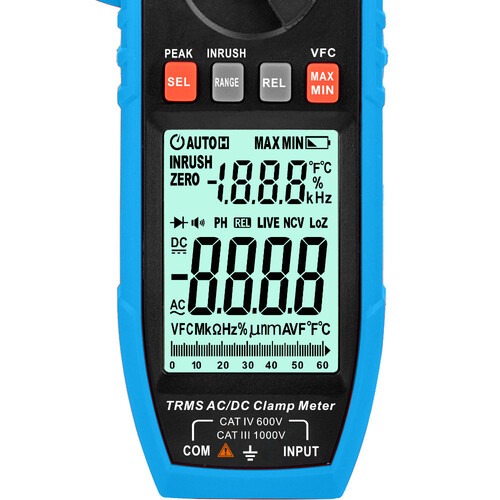 Alicate amper�metro digital 1000A True RMS AC CAT III 1000V - ET-3811