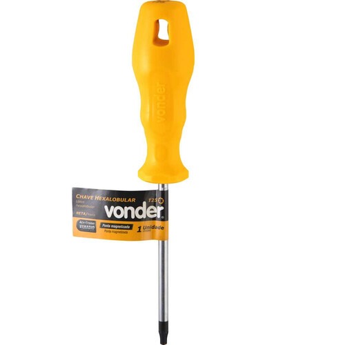 Chave hexalobular reta T25 com cabo Chave hexalobular reta T25 com cabo