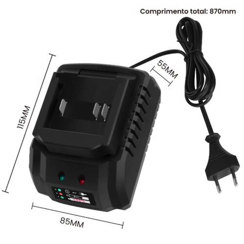 Carregador baterias 21V para parafusadeira - BOM-5592  110V/220V