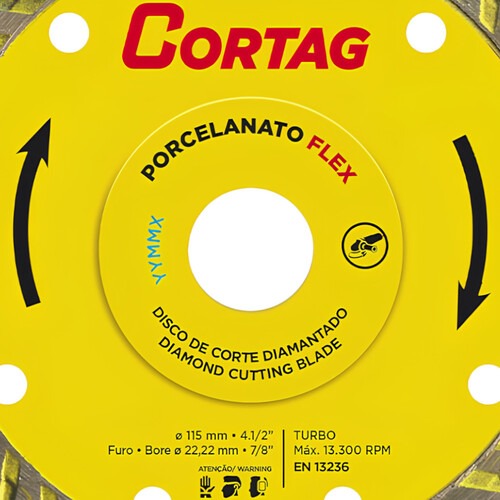Disco diamantado turbo 115 mm para porcelanato - Porcelanato Flex Disco diamantado turbo 115 mm para porcelanato - Porcelanato Flex