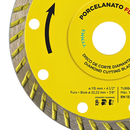 Disco diamantado turbo 115 mm para porcelanato - Porcelanato Flex Disco diamantado turbo 115 mm para porcelanato - Porcelanato Flex