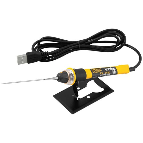 Cortador de espuma e isopor 6W com cabo USB e suporte - CEV 060 Cortador de espuma e isopor 6W com cabo USB e suporte - CEV 060