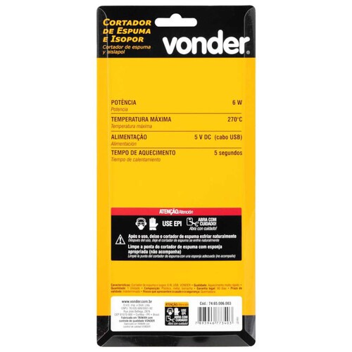 Cortador de espuma e isopor 6W com cabo USB e suporte - CEV 060 Cortador de espuma e isopor 6W com cabo USB e suporte - CEV 060