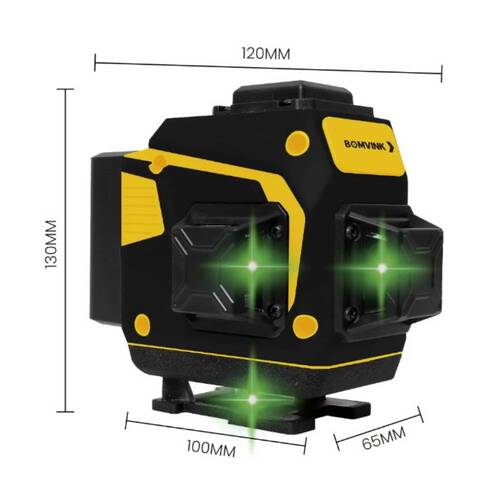 Nível a laser verde a bateria 12 linhas alcance 25 m com kit de acessórios - BOM-6212 Nível a laser verde a bateria 12 linhas alcance 25 m com kit de acessórios - BOM-6212