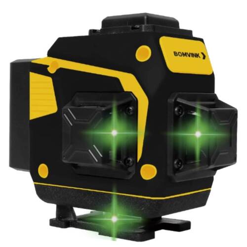 Nível a laser verde a bateria 12 linhas alcance 25 m com kit de acessórios - BOM-6212 Nível a laser verde a bateria 12 linhas alcance 25 m com kit de acessórios - BOM-6212