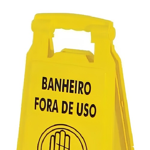 Cavalete de sinaliza��o banheiro fora de uso 6 pe�as - MVPL2002