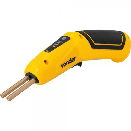 Pistola de solda para pl�stico a bateria 3,6V com kit de grampos