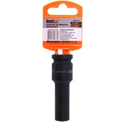 Soquete sextavado de impacto longo 14 mm encaixe 1/2