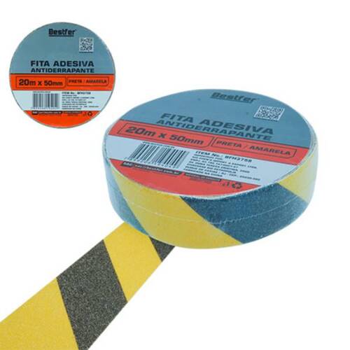 Fita adesiva antiderrapante 50 mm x 20 m zebrada Fita adesiva antiderrapante 50 mm x 20 m zebrada