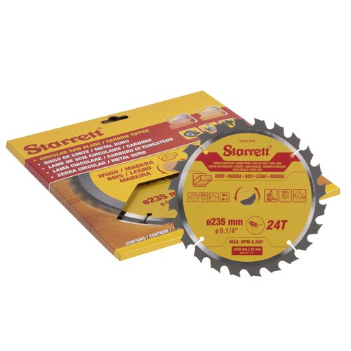 Disco de serra para madeira 235 x 25 mm 24 dentes - CCS235-24CW