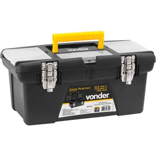 Caixa plástica para ferramentas com bandeja 41,5 x 21,0 x 19,0 cm - CPV 160 Caixa plástica para ferramentas com bandeja 41,5 x 21,0 x 19,0 cm - CPV 160