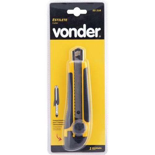 Estilete largo 18 mm emborrachado com 2 l�minas - ES218