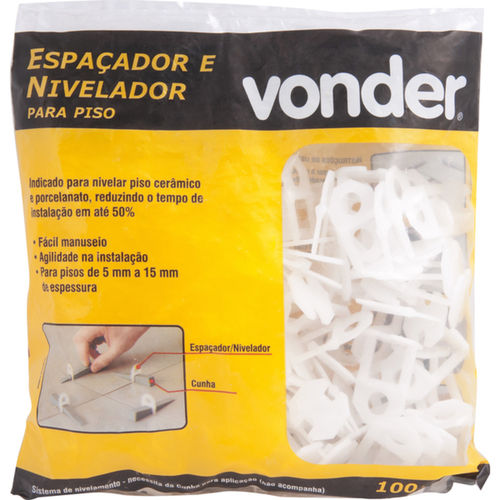 Espa�ador e nivelador para piso 2,0 mm  pacote com 100 pe�as