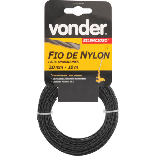 Fio de nylon 3,0 mm x 10 metros modelo silencioso para ro�adeira