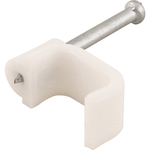 Grampo plástico chato para fios 6 mm Grampo plástico chato para fios 6 mm