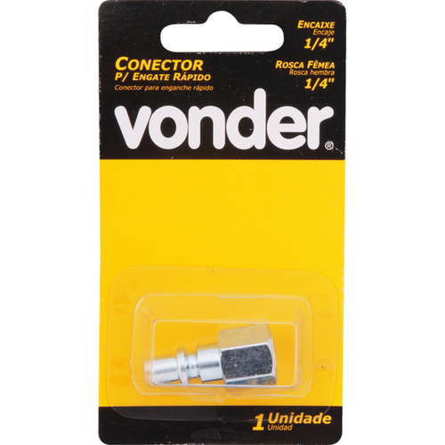 Conector f�mea com rosca 1/4