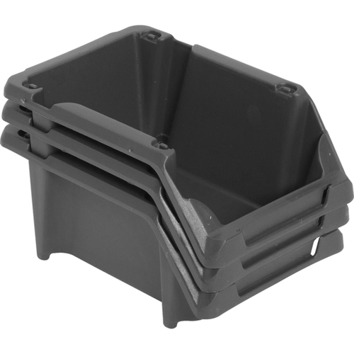 Gaveta pl�stica para estante n� 3 preta modelo pr�tico