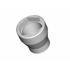 Soquete sextavado de 57 mm com encaixe de 3/4 713002