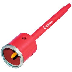 Serra copo diamantada 100 mm com haste de 3/8