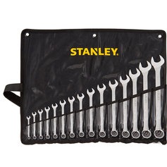 Jogo de chave combinada de 6 a 32 a�o cromo van�dio com 15 pe�as