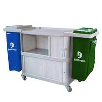 Carro funcional extra 2 bolsas azul e verde com porta Carro funcional extra 2 bolsas azul e verde com porta