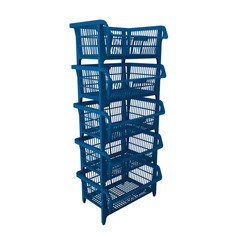 Cesto expositor 570 x 280 x 420 mm azul 5 peças - Prático Cesto expositor 570 x 280 x 420 mm azul 5 peças - Prático