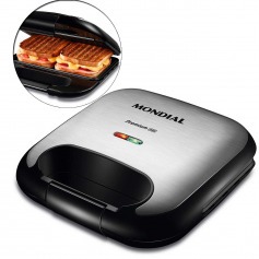 Sanduicheira Grill antiaderente 750 watts Premium Inox - S-25