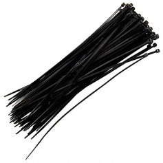 Abra�adeira de nylon 7,6 mm x 35 cm com 100 pe�as preta - GYCTP022B