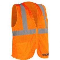 Colete refletivo tipo blus�o com bolso e ziper laranja - CV 105  