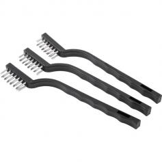 Jogo de escovas manuais em aço inox com 3 peças Jogo de escovas manuais em aço inox com 3 peças