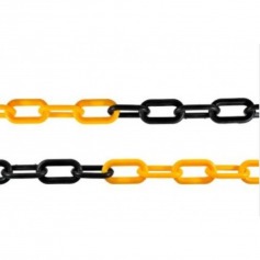 Corrente pl�stica amarela e preta 10 mm com 10 metros