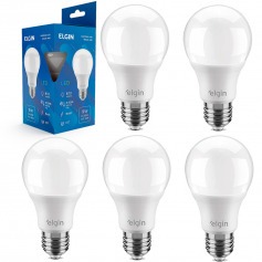 Kit 6 L�mpadas led bulbo 9W 810 l�mens branca fria - A60