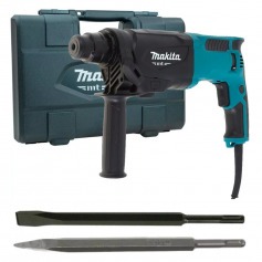 Kit Martelete perfurador e rompedor 800 watts 2,3 joules M8701B + ponteiro e talhadeira