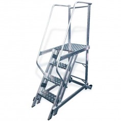 Escada plataforma de alum�nio 1.0 m c/ 3 degraus + patamar 