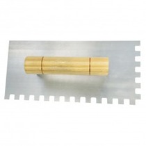 Desempenadeira em a�o dentada com cabo de madeira 12 x 25,5 cm - 0.2403