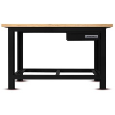 Bancada aberta 1500 x 600 mm com 1 gaveta tampo de madeira pinus - RLL-200 Bancada aberta 1500 x 600 mm com 1 gaveta tampo de madeira pinus - RLL-200