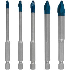 Jogo de broca para porcelanato 4 a 11 mm Hardceramic com 5 pe�as - HEX-9