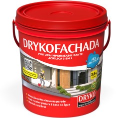Impermeabilizante l�quido 3,6 litros 3 em 1 para fachadas - DRYKOFACHADA