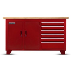 Bancada fechada com 6 gavetas e 2 portas RLL-204