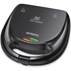 Sanduicheira Grill antiaderente 750 watts preta - S-12