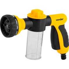 Esguicho pl�stico para jardim com copo para sab�o 8 fun��es