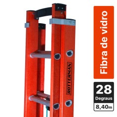 Escada de fibra de vidro extens�vel 4,80 x 8,40 m 28 degraus - EFU48084