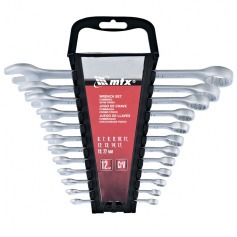 Jogo de chave combinada de 6 a 22 mm a�o cromo van�dio com 12 pe�as