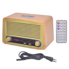 Caixa de som port�til retr� 35W RMS com Bluetooth Radio AM/FM - TRC 212
