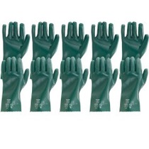 Kit 5 pares de luva pvc lisa com forro de algod�o 26 cm - PLV 0026
