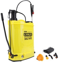 Pulverizador costal a bateria 12V e manual 20 litros com 4 bicos - PL-20B