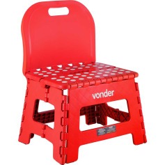 Banqueta pl�stica dobr�vel altura 220 mm com encosto