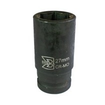 Soquete sextavado de impacto longo 27 mm encaixe 3/4 Soquete sextavado de impacto longo 27 mm encaixe 3/4